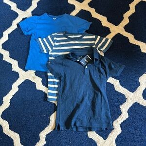 Bundle 3 Crewcuts and Janie and Jack Boys Shirts Size 6-7